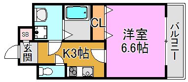 グランシス高井田の間取り