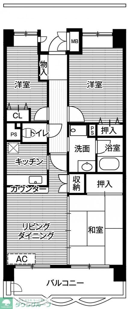 江東区潮見のマンションの間取り