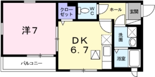 市川市大和田のアパートの間取り