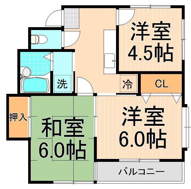 六木パークハイツの間取り