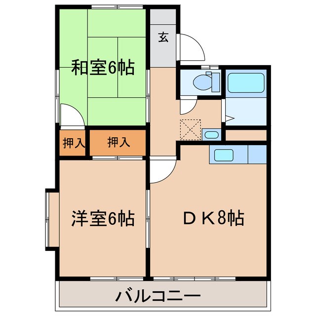 マンション高寺Bの間取り