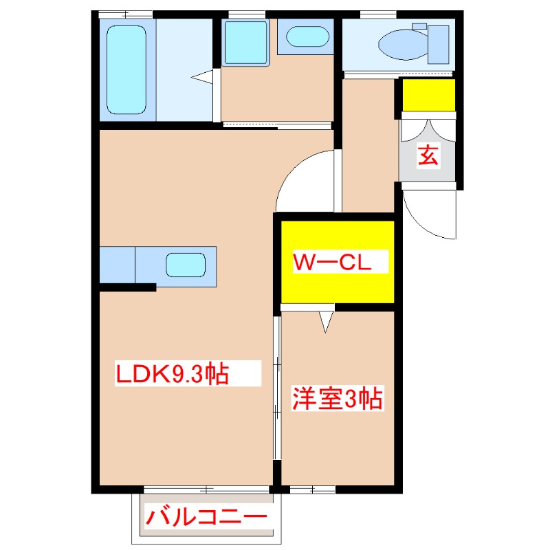 グレイス宮之城 B棟の間取り