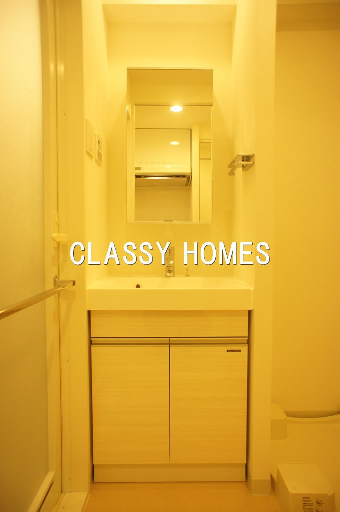 洗面設備　2014年竣工クレイシア芝浦ウォーターフロント：洗面所