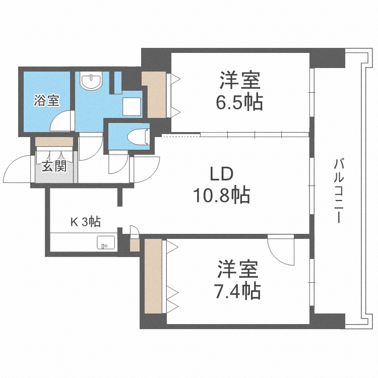 地下鉄東西線 西２８丁目駅 徒歩5分 15階建 築20年の間取り写真