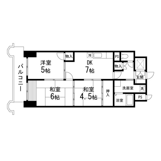卸町マンションフタバの間取り写真
