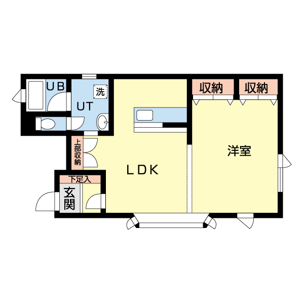 札幌市電 ロープウェイ入口駅 徒歩1分 3階建 築23年の間取り写真