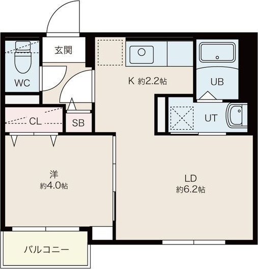 ＪＲ函館本線 厚別駅 徒歩9分 4階建 築3年の間取り写真