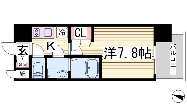 ＪＲ東海道本線 三ノ宮駅 徒歩15分 14階建 築14年の間取り写真