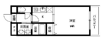 アンプルールクラージュエトッフの間取り写真