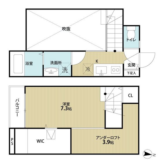 ＪＲ筑肥線 今宿駅 徒歩7分 2階建 築16年の間取り写真