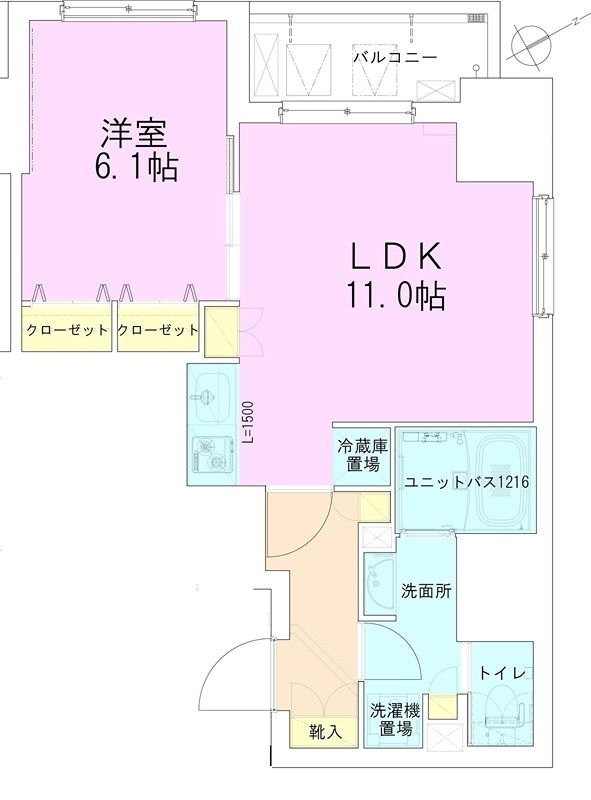 門前仲町レジデンス八番館の間取り写真