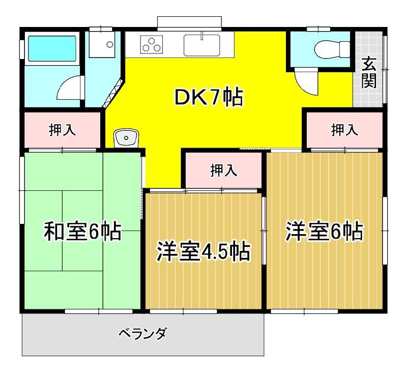 静岡県沼津市大岡（一戸建）の賃貸物件の間取り