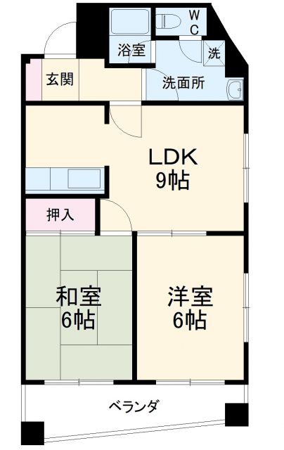 名古屋市西区城西のマンションの間取り