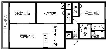 レジデンスすみのいの間取り