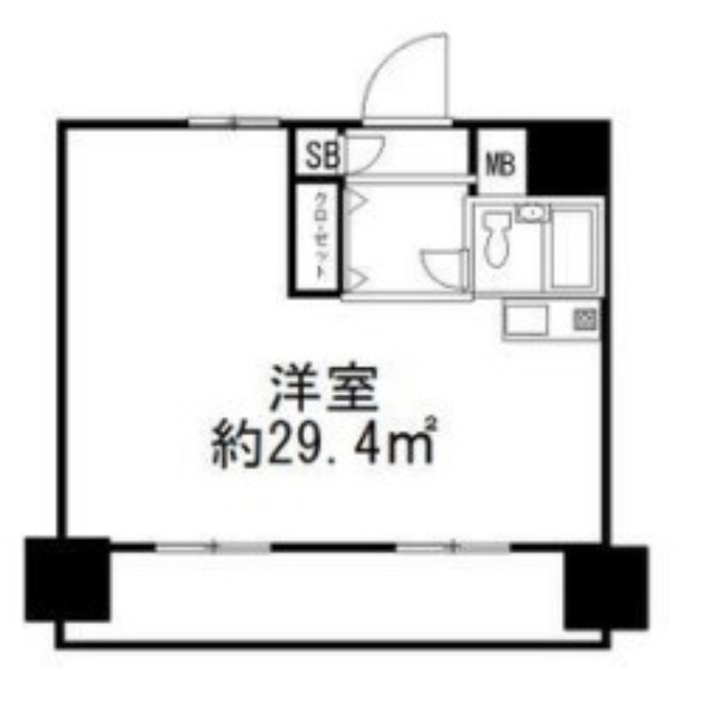 横浜市中区若葉町のマンションの間取り