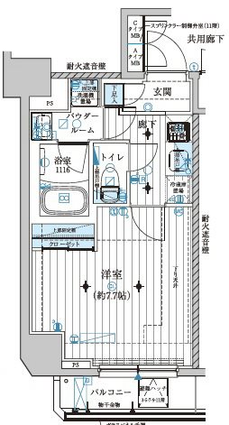 メインステージ若松河田の間取り