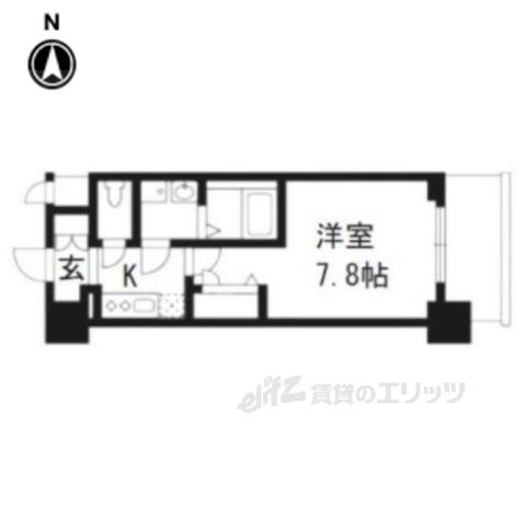 【京都市下京区梅小路高畑町のマンションの間取り】