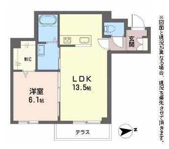 彦根市野瀬町のマンションの間取り