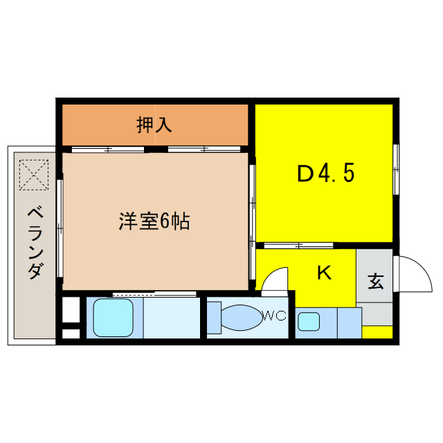 ビレッジハウス羽島の間取り