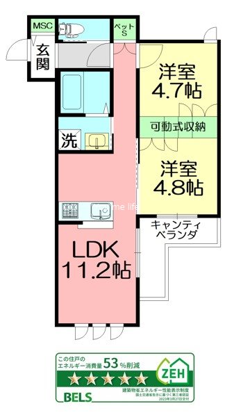 鎌倉市雪ノ下のマンションの間取り