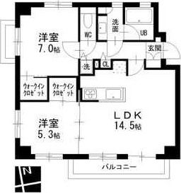 名古屋市千種区御棚町のマンションの間取り