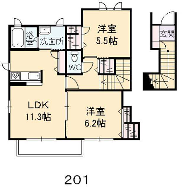 フレシール　Ｂ棟の間取り