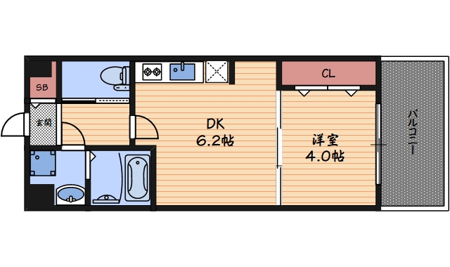 Alivis北梅田の間取り