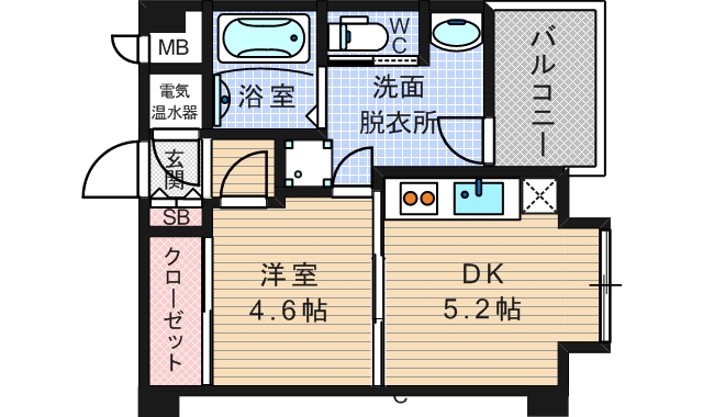 サンライフ堀江の間取り