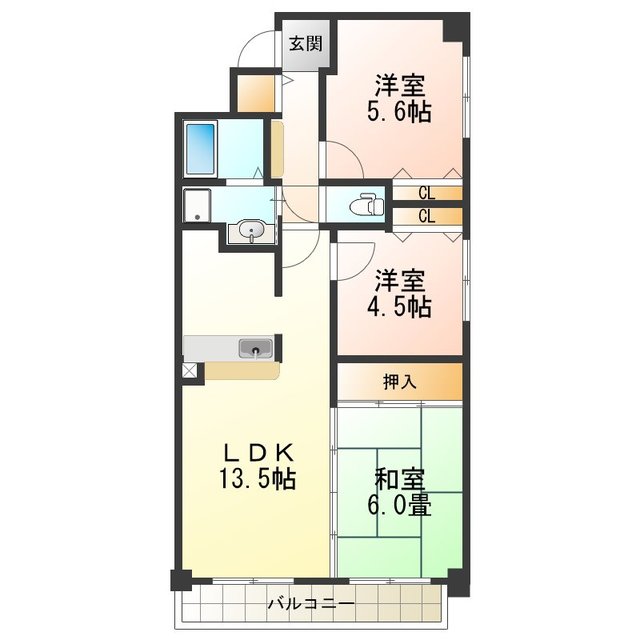 グランブルー宿屋町の間取り