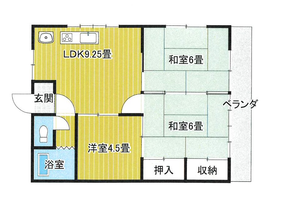 スカイハイツの間取り