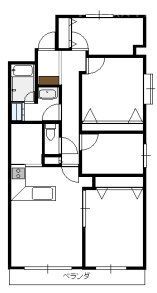 松戸市大金平のマンションの間取り