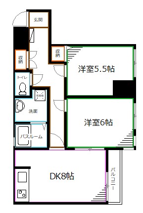 杉並区阿佐谷南のマンションの間取り