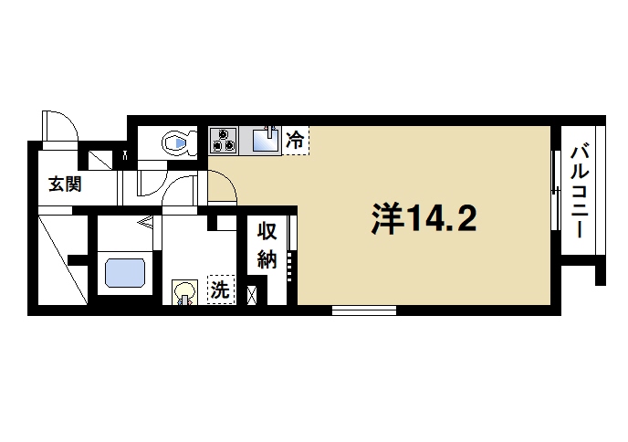 奈良市南城戸町のマンションの間取り