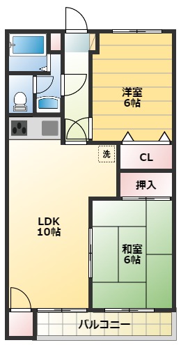 シャトーワカバの間取り