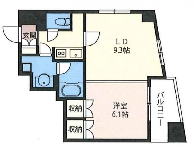 台東区駒形のマンションの間取り