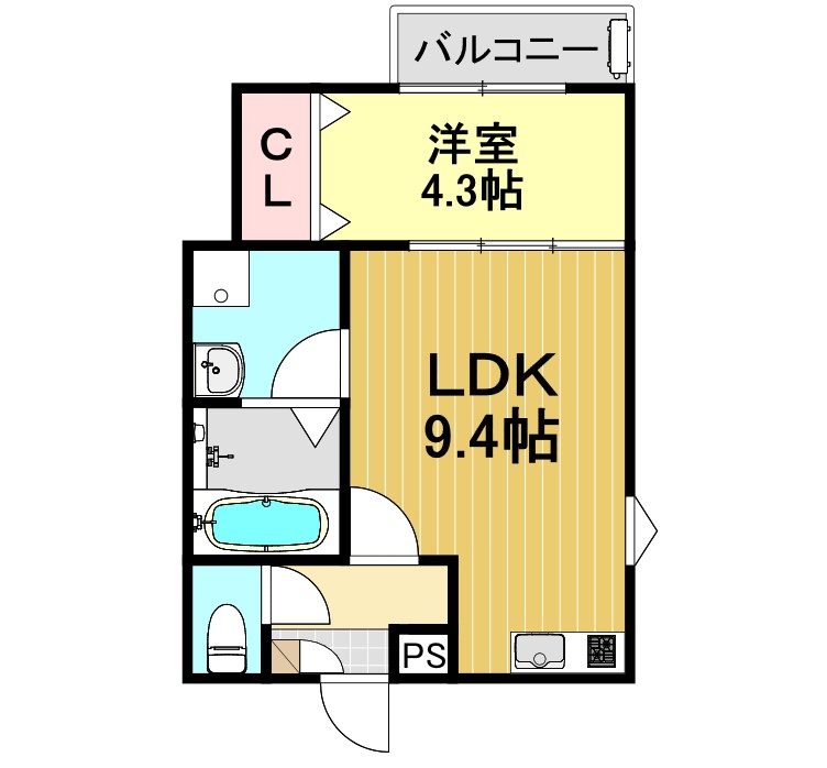 津島市西柳原町のアパートの間取り