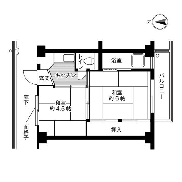 ビレッジハウス中津川1号棟の間取り