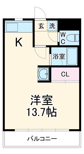 可児市菅刈のマンションの間取り