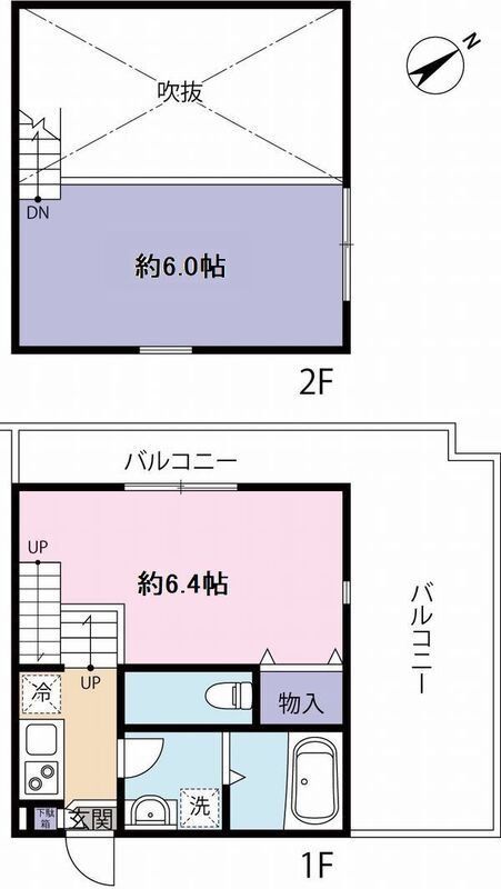 習志野市花咲のアパートの間取り