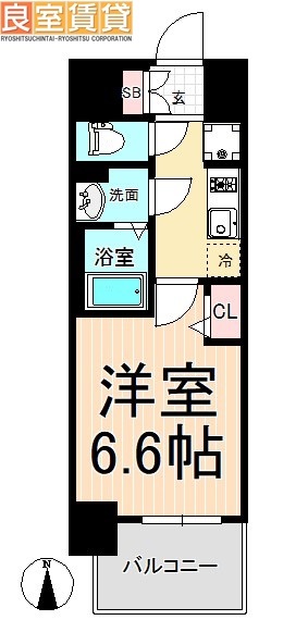 名古屋市中村区名駅南のマンションの間取り