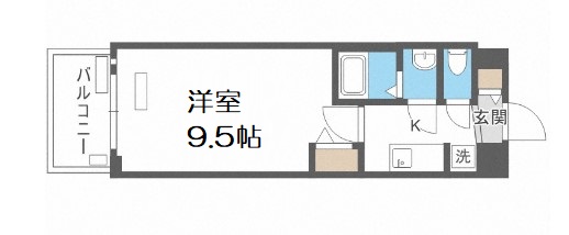 ソルテラスNAMBAフロントの間取り