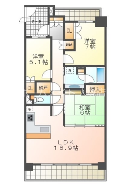 練馬区東大泉のマンションの間取り