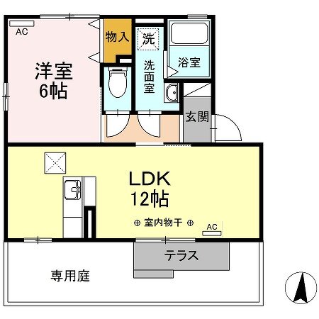 イルマーレ　Ｂの間取り