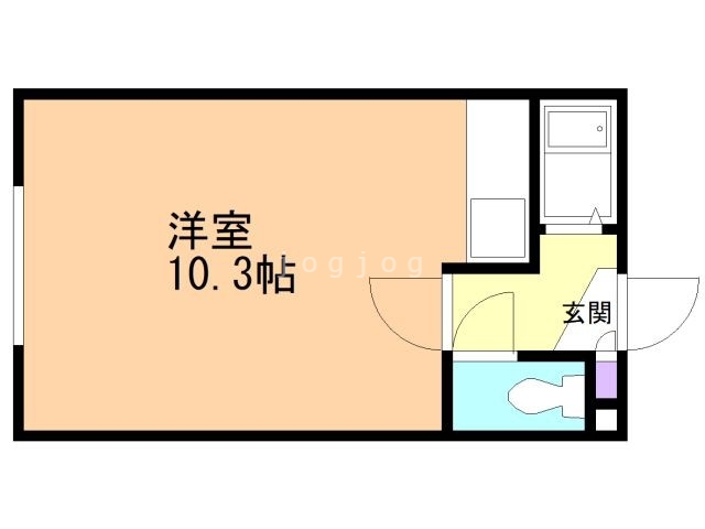 札幌市北区篠路九条のアパートの間取り