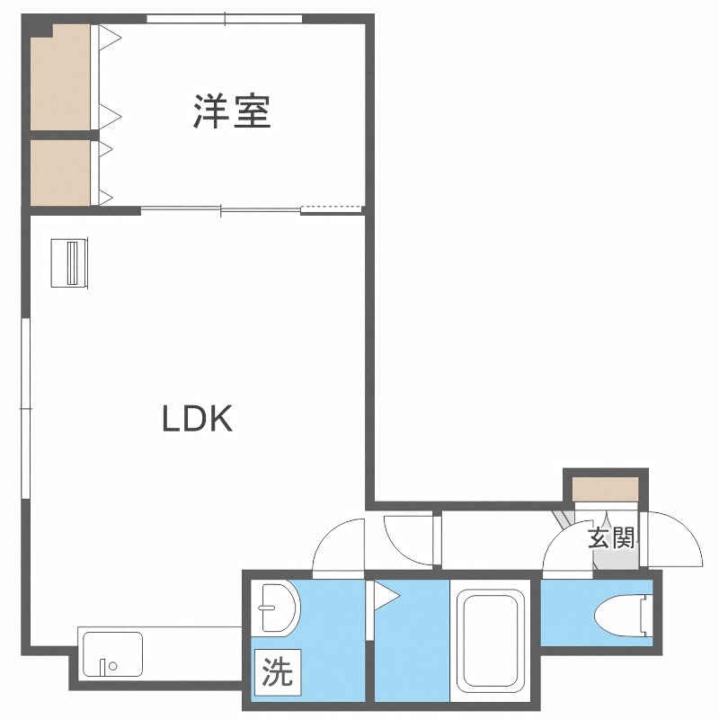 【札幌市豊平区福住二条のマンションの間取り】