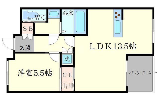 茨木市上郡のマンションの間取り