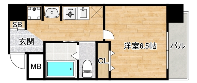 大阪市阿倍野区三明町のマンションの間取り