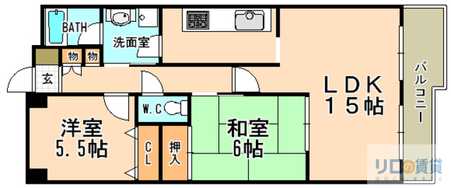 セーリオ宝塚5番館の間取り