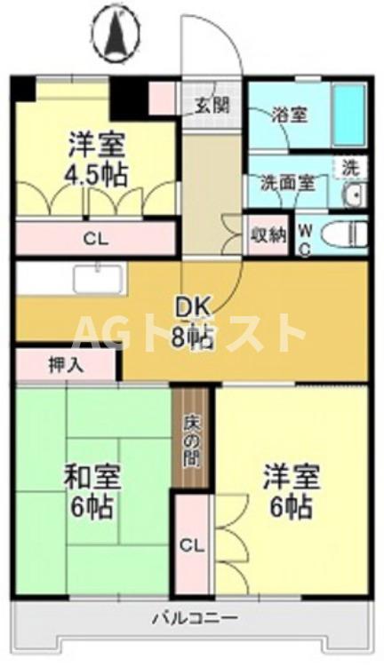 上尾市大字小敷谷のマンションの間取り