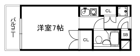 おおきに百万遍サニーアパートメントの間取り